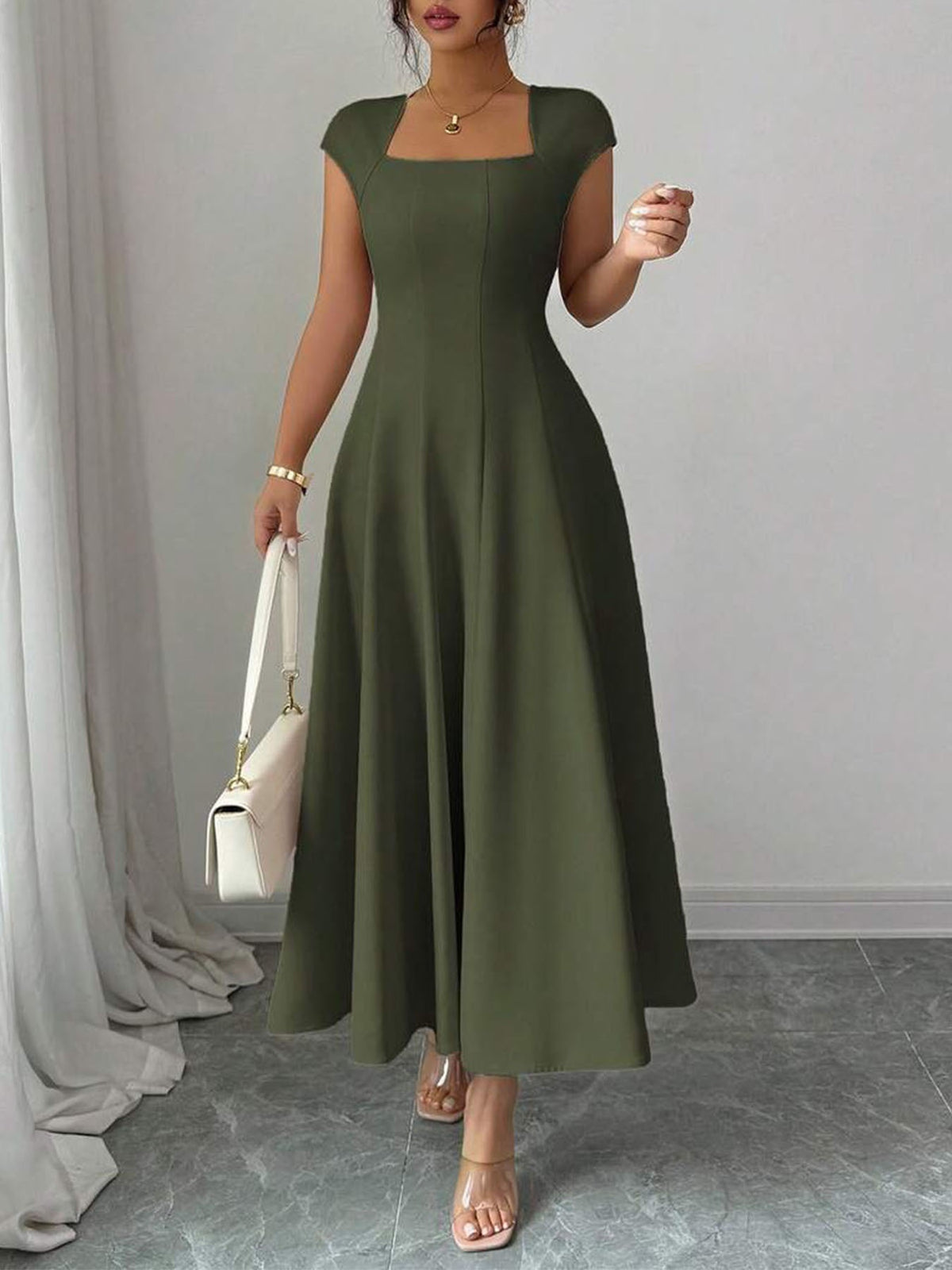 Schwarze Rose Maxikleid