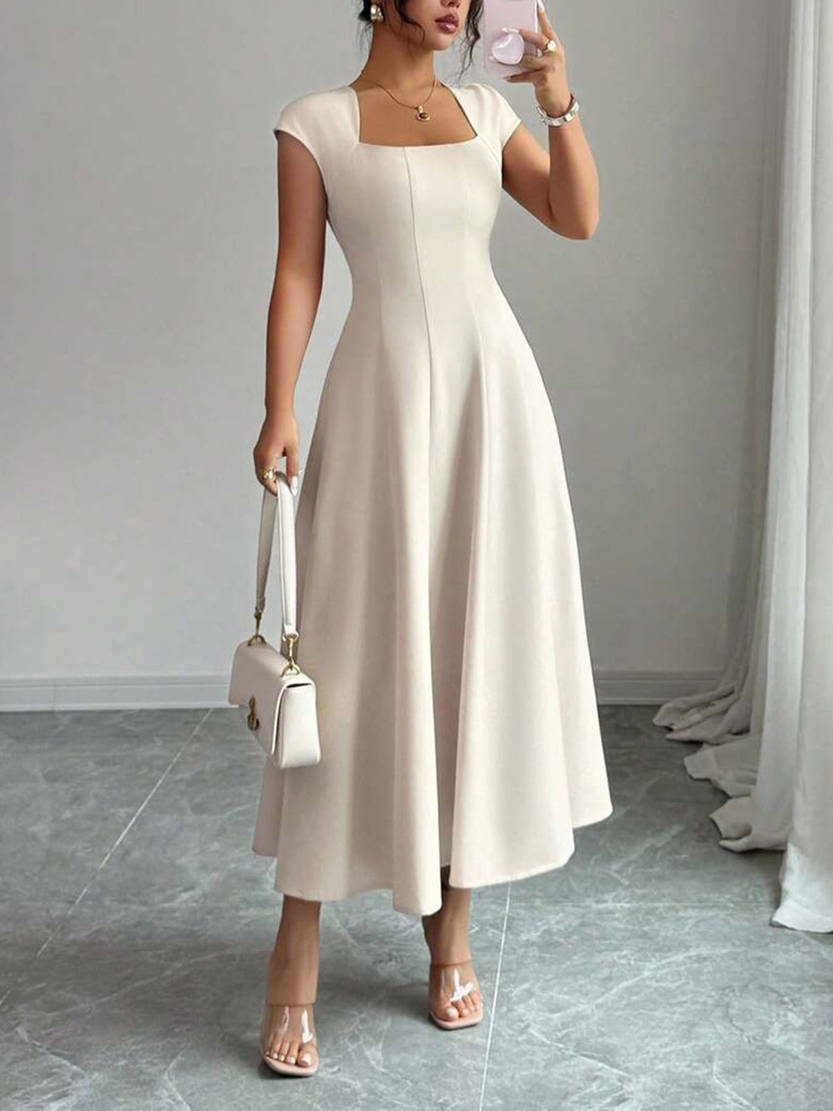 Schwarze Rose Maxikleid