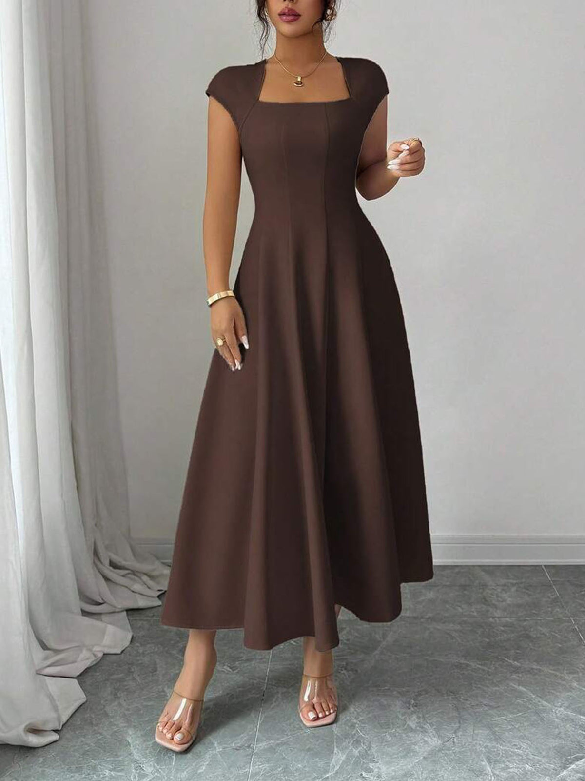 Schwarze Rose Maxikleid