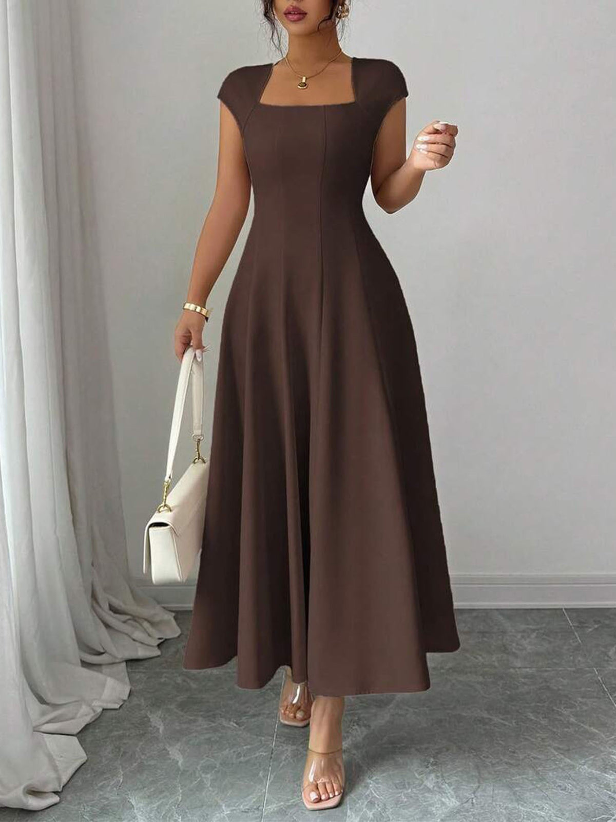 Schwarze Rose Maxikleid