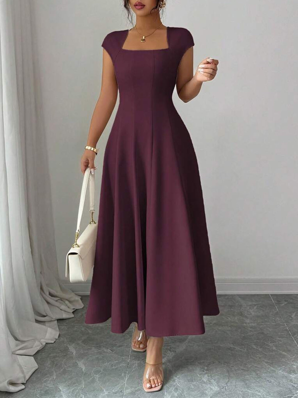 Schwarze Rose Maxikleid