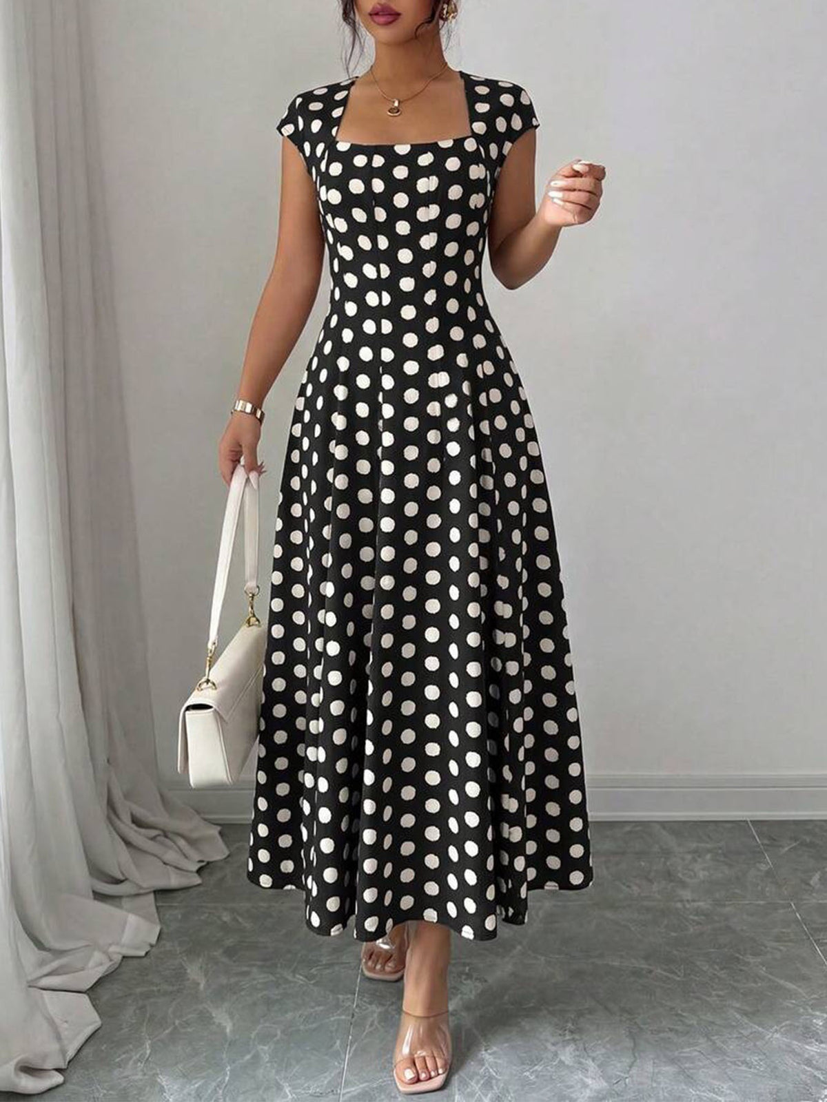 Schwarze Rose Maxikleid
