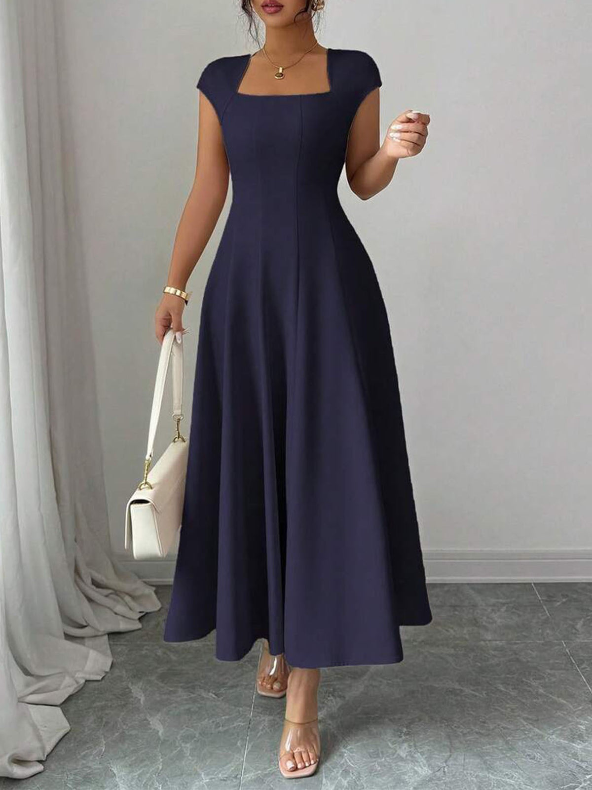 Schwarze Rose Maxikleid